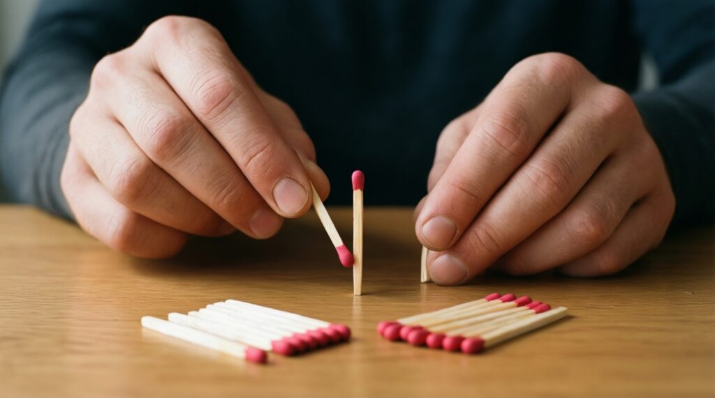 Головоломки со спичками: переместите 1-2 спички и получите верное равенство - иллюстрация